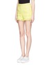 Front View - Click To Enlarge - MSGM - Fringed tweed shorts
