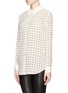 Front View - Click To Enlarge - EQUIPMENT - Reese grid print silk shirt
