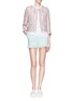 Figure View - Click To Enlarge - MSGM - Fringed tweed shorts