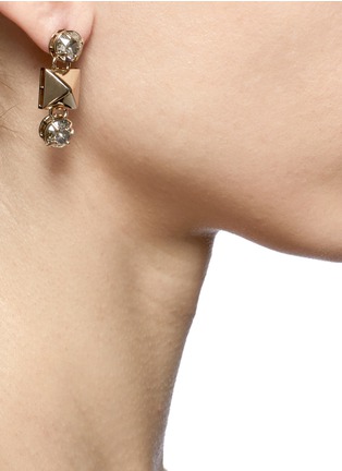 Figure View - Click To Enlarge - VALENTINO GARAVANI - Stud and strass earrings