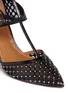 Detail View - Click To Enlarge - AQUAZZURA - 'Blondie' stud mesh perforated leather pumps