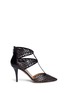 Main View - Click To Enlarge - AQUAZZURA - 'Blondie' stud mesh perforated leather pumps