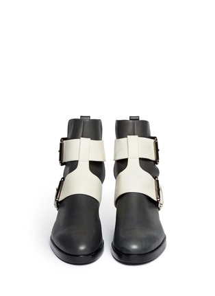 Figure View - Click To Enlarge - PIERRE HARDY - Colourblock double buckle ankle boots