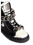 Detail View - Click To Enlarge - 73426 - 'London' oversized chain croc skin sneakers