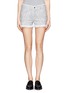 Main View - Click To Enlarge - T BY ALEXANDER WANG - Fringed cotton shorts