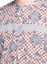 Detail View - Click To Enlarge - KOLOR - Floral print colourblock long shirt