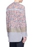 Back View - Click To Enlarge - KOLOR - Floral print colourblock long shirt
