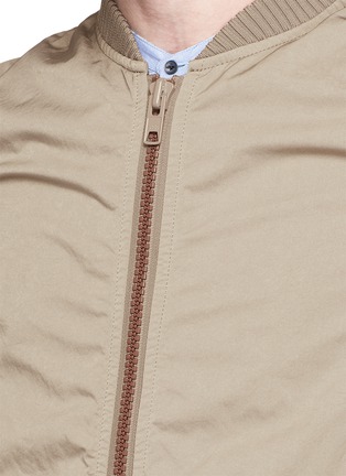 Detail View - Click To Enlarge - KOLOR - Ruched sleeve bomber jacket