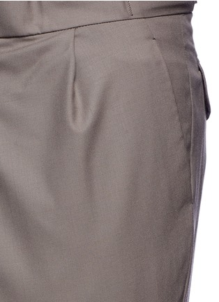 Detail View - Click To Enlarge - KOLOR - Crossover front pleated wool pants