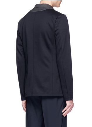Back View - Click To Enlarge - KOLOR - Colourblock cotton jersey soft blazer