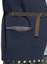 Detail View - Click To Enlarge - KOLOR - Half belt embellished cotton cardigan