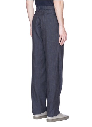 Back View - Click To Enlarge - KOLOR - Glen plaid crossover front pleated pants