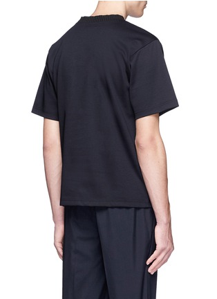 Back View - Click To Enlarge - KOLOR - Rib neck cotton T-shirt