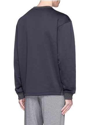 Back View - Click To Enlarge - KOLOR - Ribbed trim French terry sweatshirt