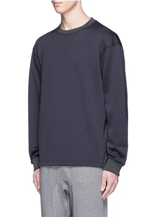 Front View - Click To Enlarge - KOLOR - Ribbed trim French terry sweatshirt