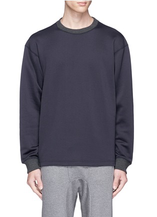 Main View - Click To Enlarge - KOLOR - Ribbed trim French terry sweatshirt