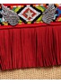 Detail View - Click To Enlarge - VENNA - 'Lovely' suede fringe tribal beadwork pompom raffia clutch