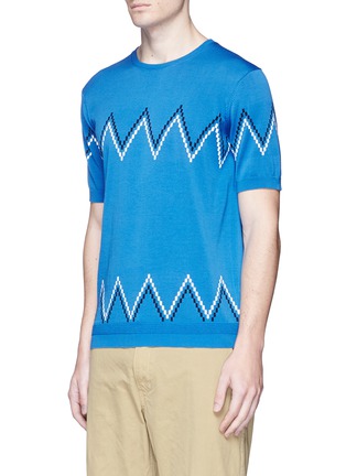 Front View - Click To Enlarge - TOMORROWLAND - Zigzag dot cotton knit T-shirt