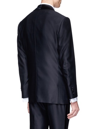 Back View - Click To Enlarge - TOMORROWLAND - Silk shawl lapel wool tuxedo blazer