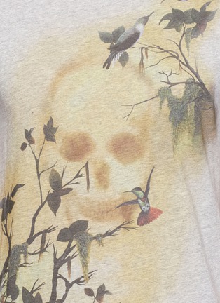 Detail View - Click To Enlarge - ALEXANDER MCQUEEN - Skull hummingbird print organic cotton T-shirt