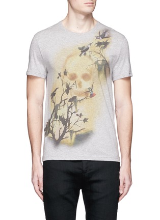 Main View - Click To Enlarge - ALEXANDER MCQUEEN - Skull hummingbird print organic cotton T-shirt