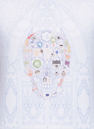 Detail View - Click To Enlarge - ALEXANDER MCQUEEN - Skull cathedral print organic cotton T-shirt