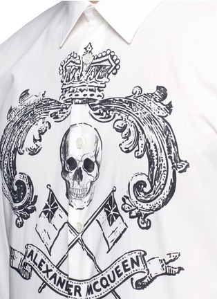 Detail View - Click To Enlarge - ALEXANDER MCQUEEN - Skull crest print shirt