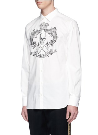 Front View - Click To Enlarge - ALEXANDER MCQUEEN - Skull crest print shirt