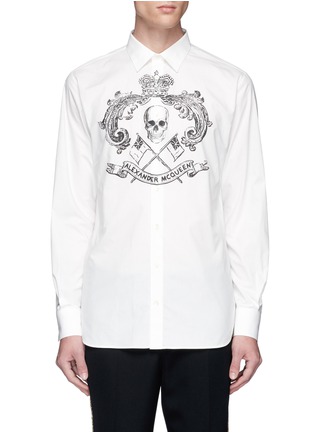 Main View - Click To Enlarge - ALEXANDER MCQUEEN - Skull crest print shirt