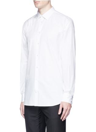 Front View - Click To Enlarge - ALEXANDER MCQUEEN - Paisley embroidered poplin shirt