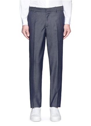 Main View - Click To Enlarge - ALEXANDER MCQUEEN - Tailored wool-mohair denim pants