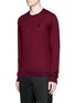 Front View - Click To Enlarge - ALEXANDER MCQUEEN - Skull patch cashmere sweater
