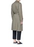 Back View - Click To Enlarge - ALEXANDER MCQUEEN - Sunflower embroidered cotton trench coat