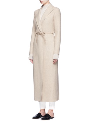 Front View - Click To Enlarge - THE ROW - 'Bieden' braided tie waist cashmere coat