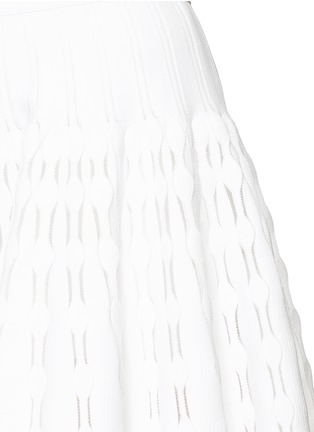 Detail View - Click To Enlarge - ALAÏA - 'Bossa Nova' mesh insert flared skirt