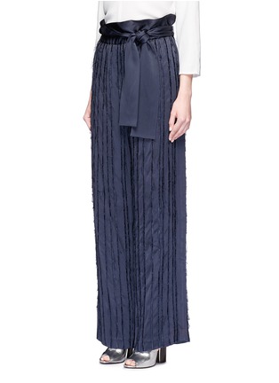 Front View - Click To Enlarge - 3.1 PHILLIP LIM - Fringe embroidered stripe wide leg pants
