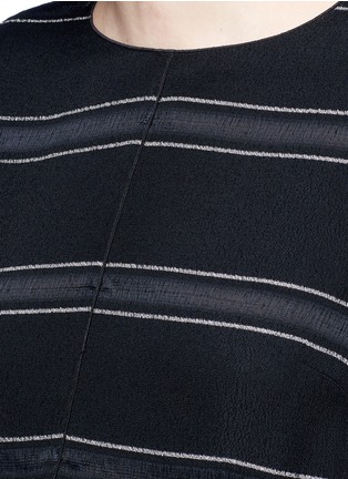 Detail View - Click To Enlarge - PROENZA SCHOULER - Tie open back pinstripe crepe top