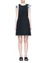 Main View - Click To Enlarge - 3.1 PHILLIP LIM - Floral knot back lace silk crepe dress