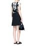 Figure View - Click To Enlarge - 3.1 PHILLIP LIM - Floral knot back lace silk crepe dress