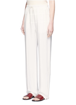 Front View - Click To Enlarge - CHLOÉ - Drawstring waist crepe cady pants