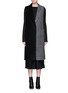 Main View - Click To Enlarge - MO&CO. EDITION 10 - Patchwork wool blend sleeveless coat