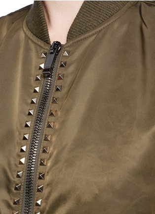 Detail View - Click To Enlarge - VALENTINO GARAVANI - 'Rockstud Untitled 15' bomber jacket