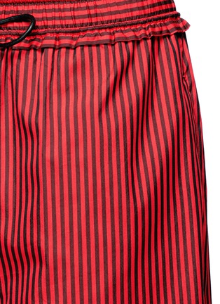 Detail View - Click To Enlarge - 3.1 PHILLIP LIM - Stripe cotton-silk drawstring wide leg pants