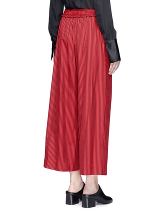 Back View - Click To Enlarge - 3.1 PHILLIP LIM - Stripe cotton-silk drawstring wide leg pants