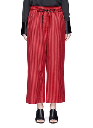 Main View - Click To Enlarge - 3.1 PHILLIP LIM - Stripe cotton-silk drawstring wide leg pants