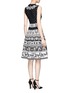 Back View - Click To Enlarge - ALEXANDER MCQUEEN - Spring floral intarsia flared dress