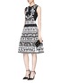 Figure View - Click To Enlarge - ALEXANDER MCQUEEN - Spring floral intarsia flared dress