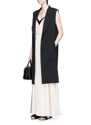Figure View - Click To Enlarge - LANVIN - Satin twill pleated maxi skirt