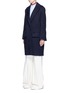 Front View - Click To Enlarge - MS MIN - Peaked lapel oversized coat