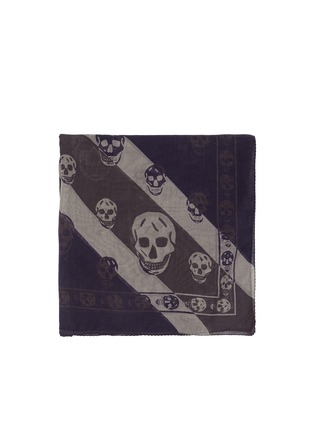 Main View - Click To Enlarge - ALEXANDER MCQUEEN - Union Jack skull modal-silk scarf